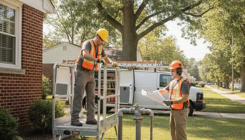 Detroit MI plumber repairing a sink for residential plumbing service