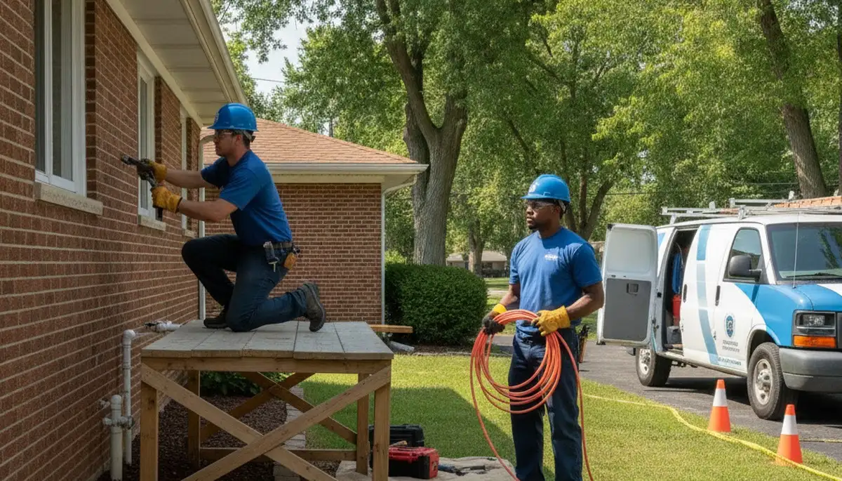 Detroit, MI plumbing repair technician servicing residential pipes and fixtures