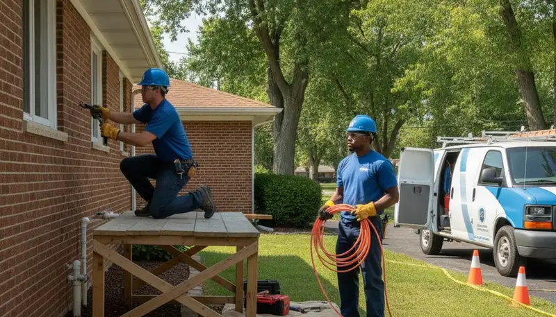 Detroit, MI plumbing repair technician servicing residential pipes and fixtures