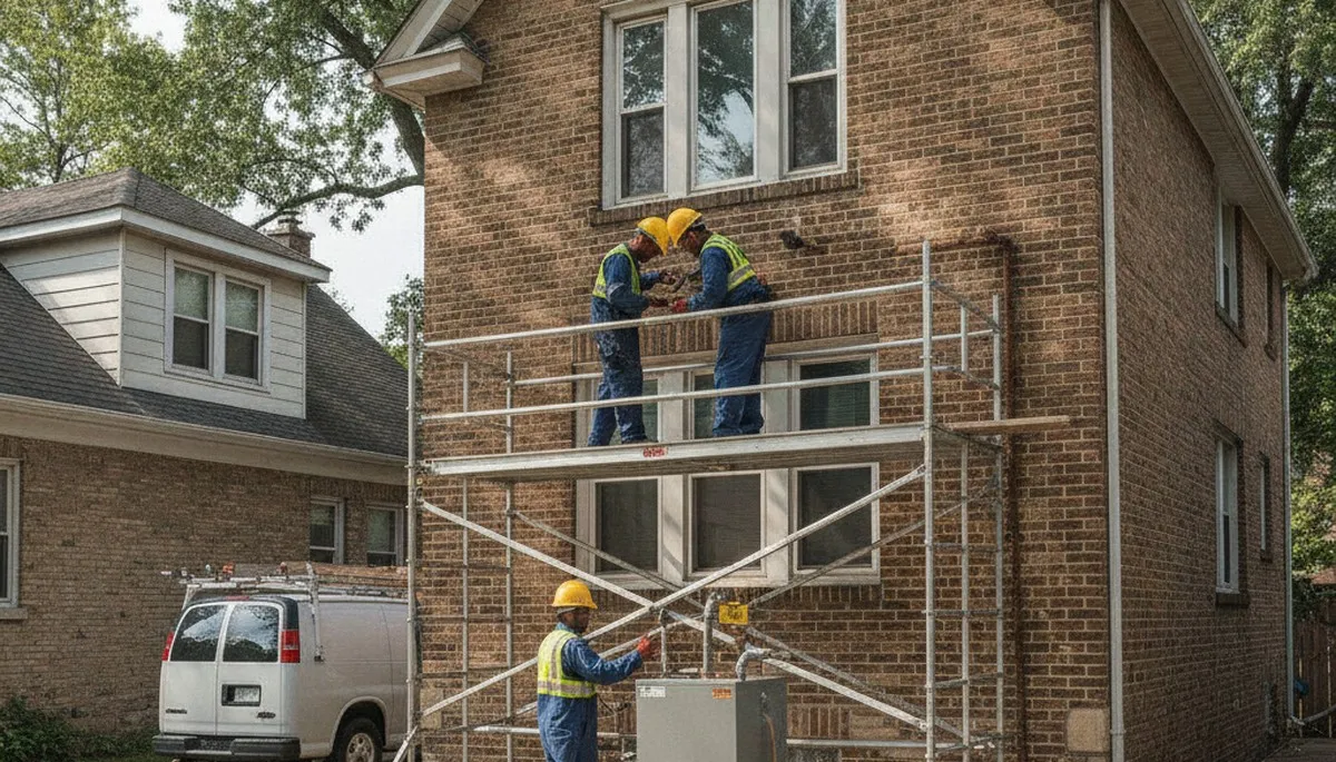 Detroit MI plumber repairing a residential pipe for emergency plumbing service