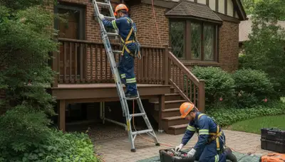 Detroit, MI plumber repairing a leak for a residential plumbing service call