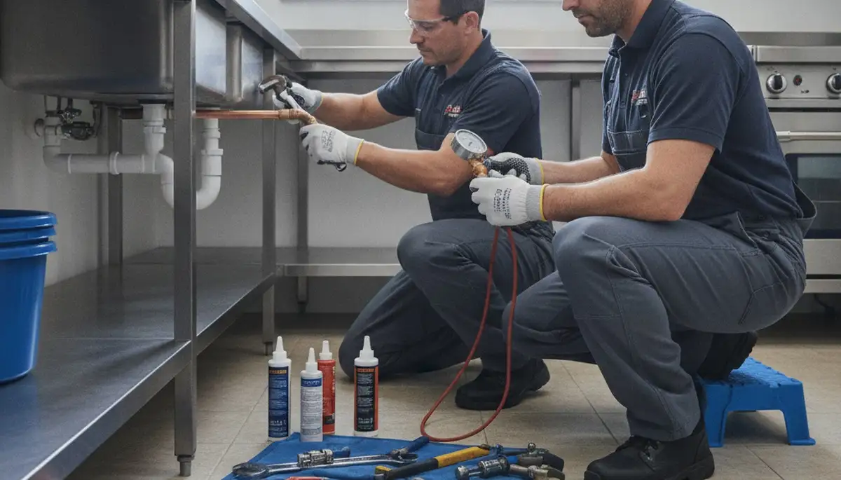 Detroit, MI plumber repairing aging pipes for a residential plumbing service call