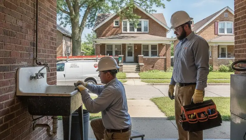 Detroit, MI plumber repairing a residential pipe for plumbing service