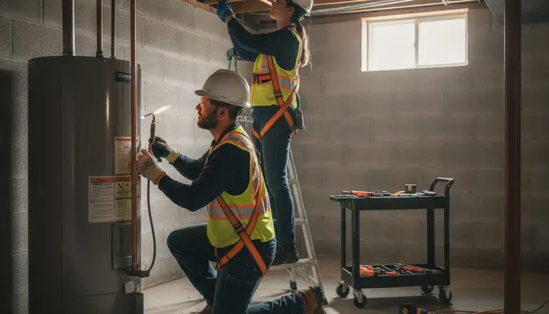 Detroit, MI plumber repairing a residential leak for plumbing repair service