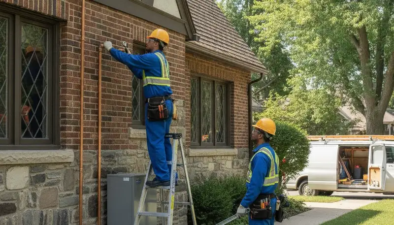 Detroit, MI plumbing repair service team handling residential pipe and leak repairs