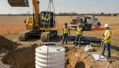 Detroit, MI septic tank installation by On Call Plumbers for older homes and shifting soil