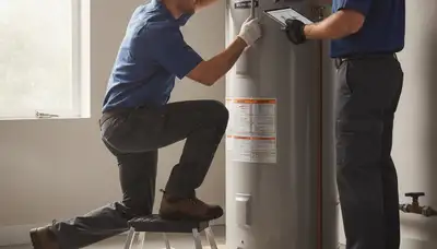 Detroit, MI plumber repairing a water heater for reliable home hot water service
